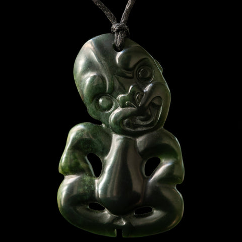 Tiki Pounamu Necklace - Greenstone Necklace – An Eye 4 Art