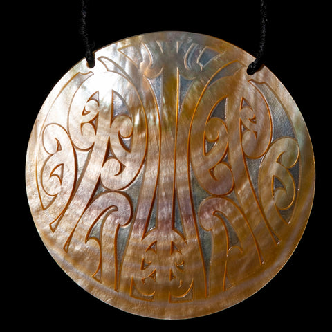 Engraved Mother of Pearl Pendant