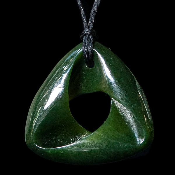New Zealand Jade Mobius Ring Pendant - Handcrafted – The Bone Art